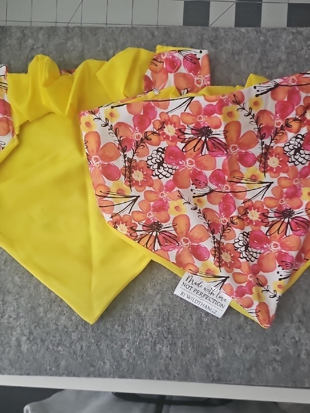 Yellow Floral Bandana Set